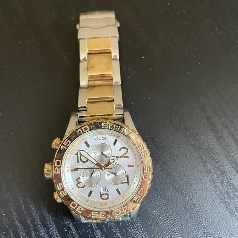 Nixon Gold and Silver Watch